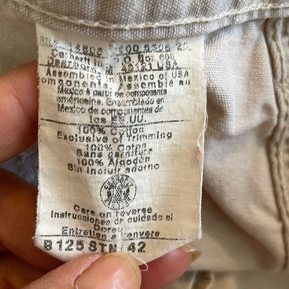 Carhartt light khaki flat front cotton shorts - Picture 5 of 7